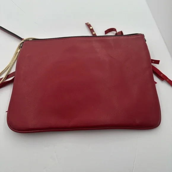 Victoria's Secret Red Fringe Crossbody with Gold Chain - Picture 7 of 8